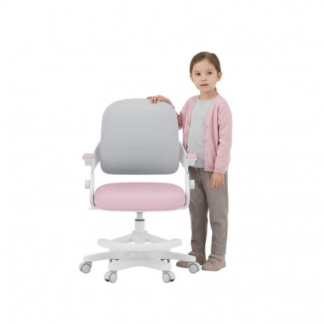 Office Chair - Mark Adler Junior 4.3 Swivel Chair, Height Adjustable 46-56 cm, Pink-Grey