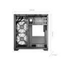 Computer Case - Mars Gaming MCVIEW3 Mini Tower For Micro ATX, Tempered Glass, Black