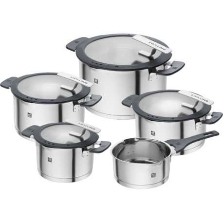 ZWILLING SIMPLIFY 66870-005-0 potikomplekt roostevaba teras 5 tk hõbedane must