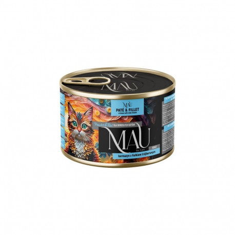 MAU Pate and Fillet Crimson with pansy - wet cat food - 185g