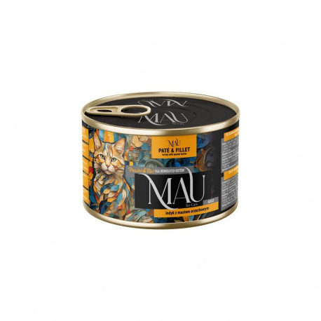 MAU Pate and Fillet Turkey with peanut butter - wet cat food - 185g