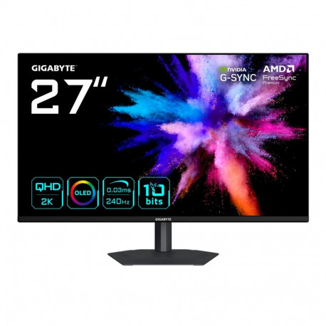 GIGABYTE mängumonitor GO27Q24A 27” OLED 2K QHD 2560 x 1440 240Hz 0.03ms 400cd/m2 FreeSync Premium G-