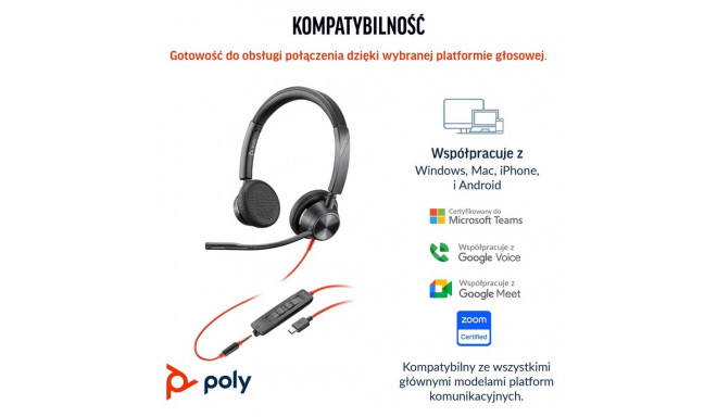 Poly Blackwire 3325 peakomplekt