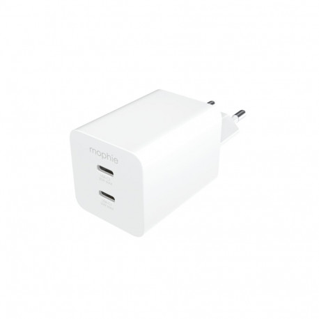Mophie toiteadapter topelt USB-C PD 50W EU, valge