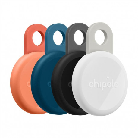 Chipolo LOOP – Rechargeable Bluetooth Tracker with Silicone Loop for iOS & Android, 4col_Charcoal_Ch