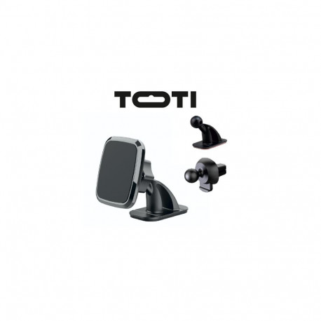 SEEK TOTI Magnetic Square Shape Car Holder with 3M Glue Mount, Black