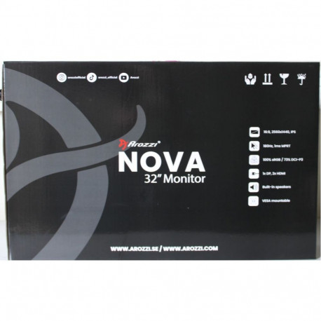 AROZZI SALE OUT. Nova 32" IPS, 180Hz, Computer Monitor - Black | | Nova | 32 " | IPS | QHD | 16:9 | 