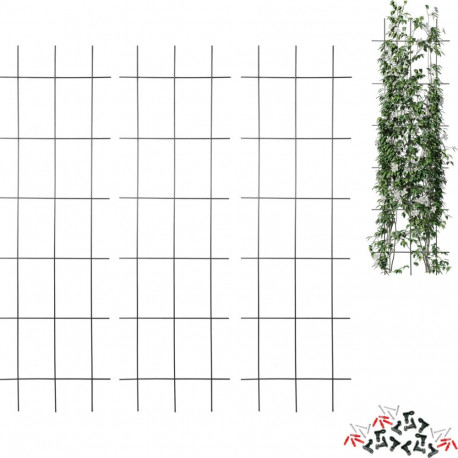 Taimetugi - Aia trell 150 x 45 cm 3 tk BIOOGROD 721424, teras, must