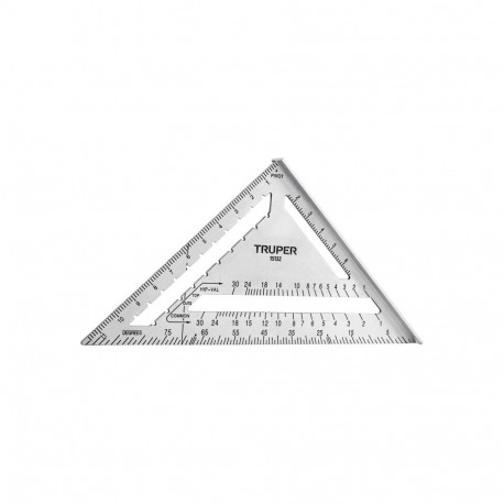 Carpenters aluminium speed square, (305mm) Truper®