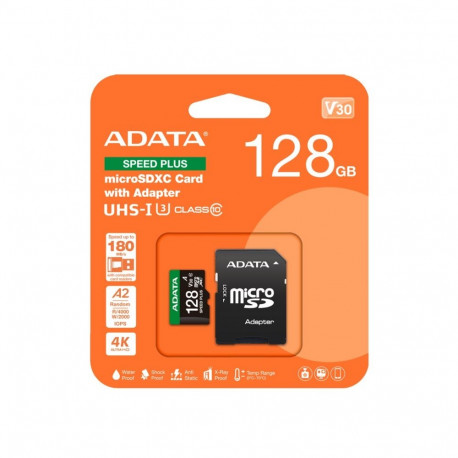 Memory Card - ADATA Speed Plus 128 GB MicroSDXC 180 MB/s Read, 160 MB/s Write