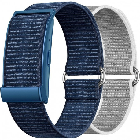 Health Tracker - Nilox ONAIR Screenless Band, Heart Rate & Sleep Monitoring, Blue/Silver