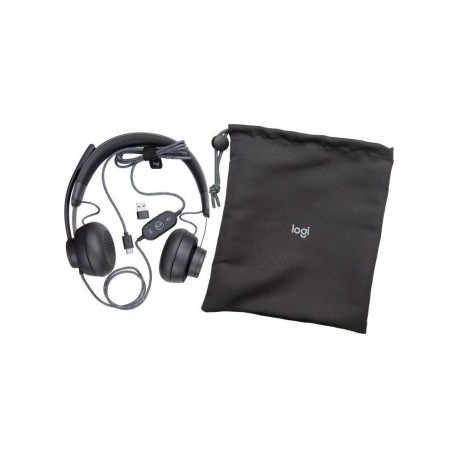 Headset - Logitech Zone Wired Headset, Dual Noise-Canceling Mics, Teams Certified