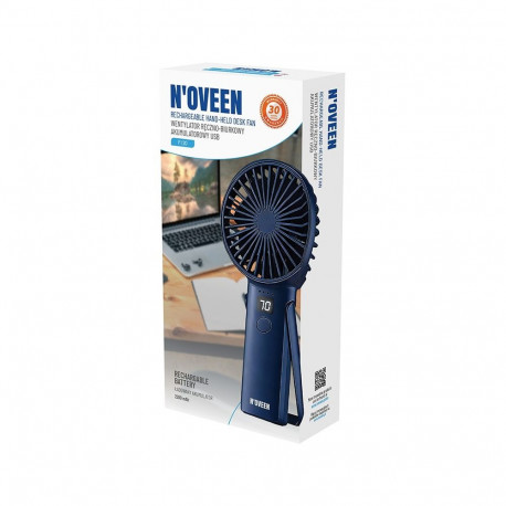 Portable Fan - N'OVEEN F120 Rechargeable USB Fan, 2200 mAh, 3 Speeds