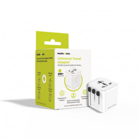 Mobile Origin Travel Adapter PW30 EU/UK/US/AUS, white