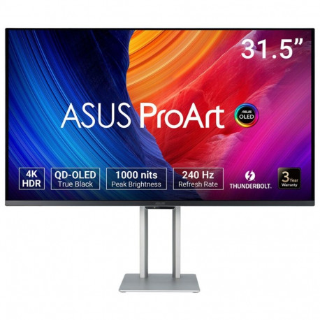 ASUS ProArt OLED PA32UCDM arvutimonitor 80 cm (31.5") 3840 x 2160 pikslit 4K Ultra HD QD-OLED hõbeda