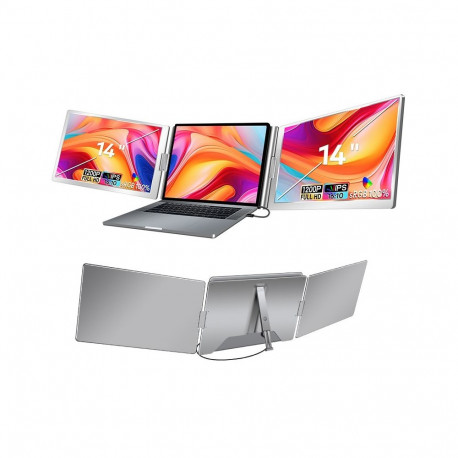EXTRALINK SMART LIFE 14" 2-SCREEN MONITOR LAPTOPS