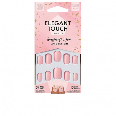 ELEGANT TOUCH LUXE LOOKS nails with glue squoval limited ed #love letters 24 u