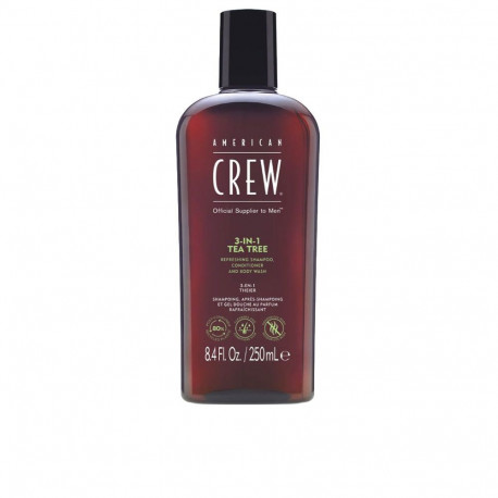 AMERICAN CREW 3-ühes šampoon, palsam ja keha pesugeel teepuu 250ml