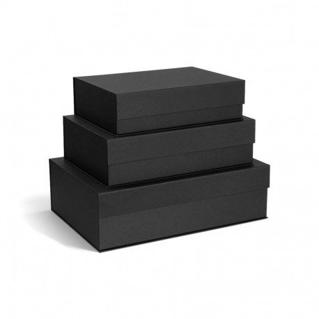 Hoiukarpide komplekt 3tk Kian Bigso Box, Re-Store Paper Laminate Dark Grey 456