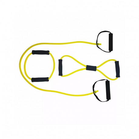 Võimlemiskummide komplekt TUNTURI Tubing Set with Grip, Light, Yellow
