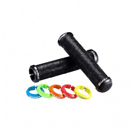 Käepidemed GIANT Tactal Double Lock-on Grip, must-roheline