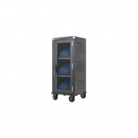 Manhattan iPad to 13", MacBook Air to 13" & Chromebook 14" 30-bay Charging Trolle