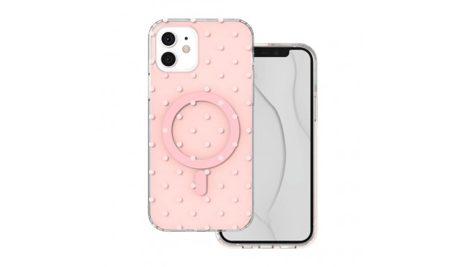 Bubble Dots Mag case for iPhone 11 pink