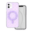 Bubble Dots Mag case for iPhone 11 purple