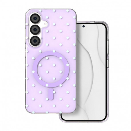 Bubble Dots Mag case for Samsung S24 / S25 purple