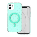 Bubble Dots Mag case for iPhone 11 green