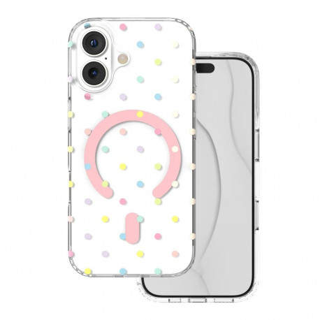 Bubble Dots Mag case for iphone 17 6,3'' white