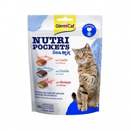 GIMCAT Nutri Pockets Sea mix – cat treat – 150g