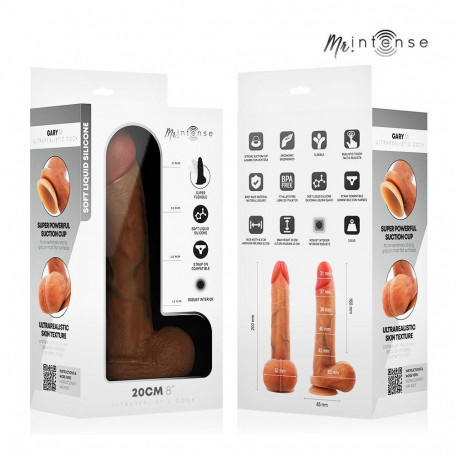 MR INTENSE - GARY M ULTRA-REALISTIC SILICONE COCK WITH TESTICLES 20 CM -Ø- 4.2 CM