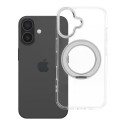 Case for iPhone 16 Frame Circle Stand compatible with MagSafe transparent