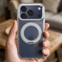 Case for iPhone 16 Frame Circle Stand compatible with MagSafe transparent