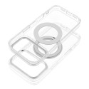 Case for iPhone 14 Frame Circle Stand compatible with MagSafe transparent