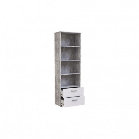 Riiul 34.8X60.2X187.9, hall/valge