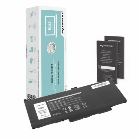 Battery MXV9V for Dell Latitude 5300 5310 7300 7400 - 7200 mAh (55 Wh)