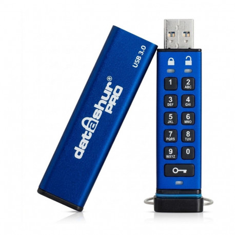 "STICK iStorage USB-Stick datAshur Pro blau. schwarz 4 GB"
