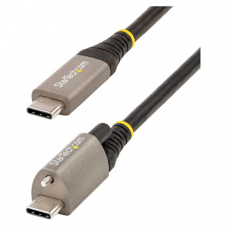 STARTECH.COM USB-C-kaabel 0.5m pealt kruviga lukustusega 10Gbit/s USB 3.1/3.2 Gen 2 100W 5A PD DP-Al