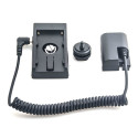 Caruba Canon LP E6 Full Decoding Dummy Batterij + F970 Batterijhuls (veer kabel)