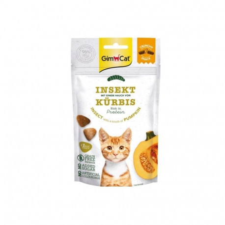 GIMCAT Crunchy Snacks Insect with pumpkin - cat treats - 50g