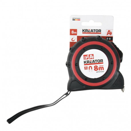 Kreator mõõdulint KRTH70203, 8 m, 25 mm, teras, magnetots, lukk, vööklamber, MID 2