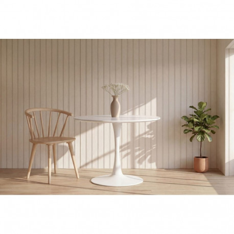 Söögilaud HAMDEN ø110cm, valge