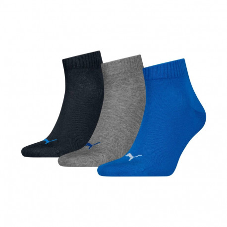 Skarpety Puma Quarter Plain 3pak granatowe, szare, niebieskie 938589 08 43-46