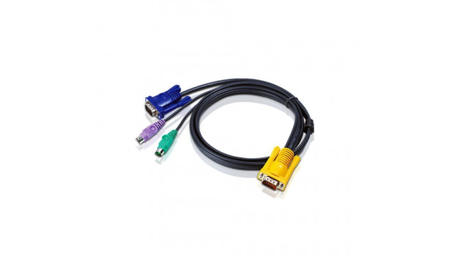 PS/2 KVM Cable 1.8m Black HDB 3in1 SPHD