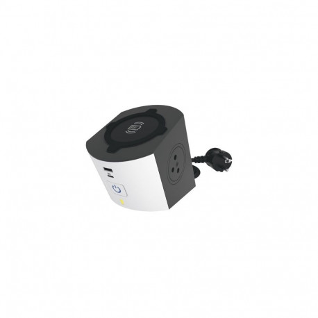 Przedluzacz 2x2P+Z Indukcja USB A/C 2m