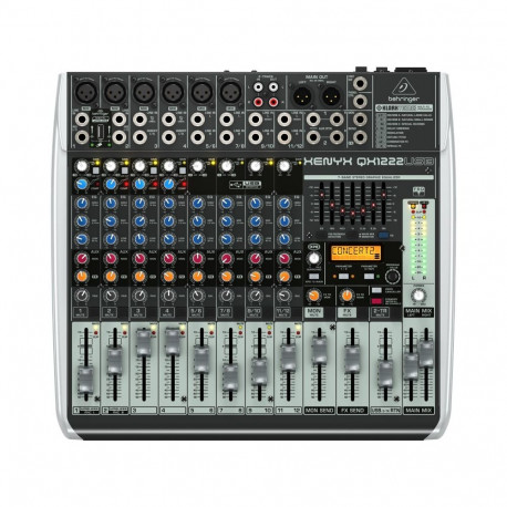 Behringer QX1222USB audio mixer 16 channels