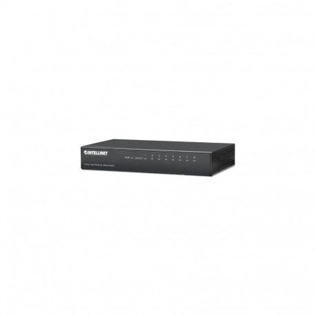 Intellinet 8-Port Fast Ethernet Office Switch, Desktop Size, Metal, IEEE 802.3az (Energy Efficient E