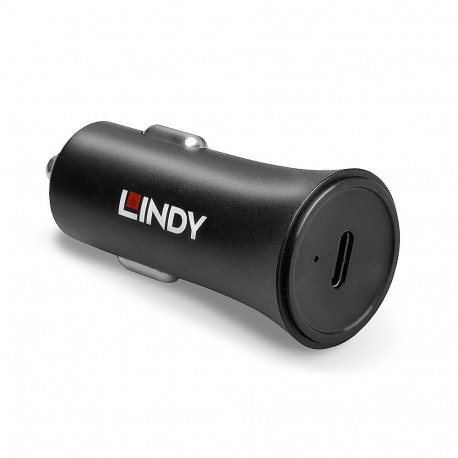 Car Charger - Lindy 27W USB Type C PD Car Charger 12-24V DC